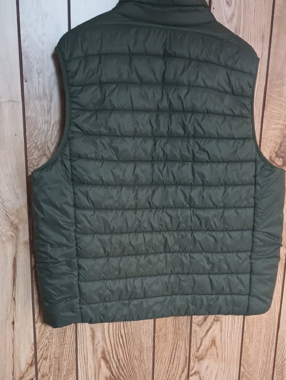 Express Olive Green Quilted Puffer Vest - Picture 2 of 2